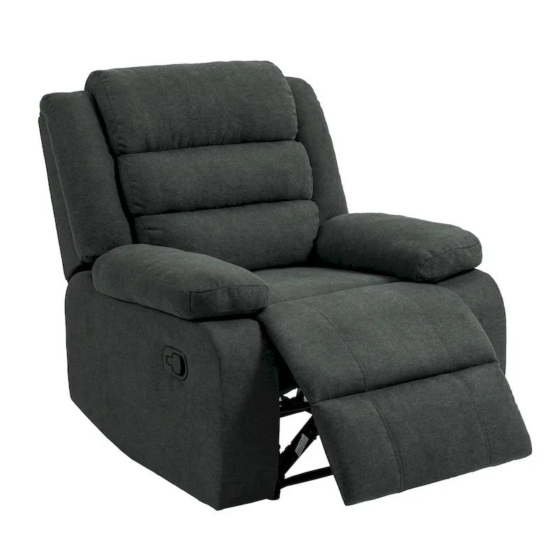 Ensemble de 2 fauteuils inclinables manuels classiques et traditionnels