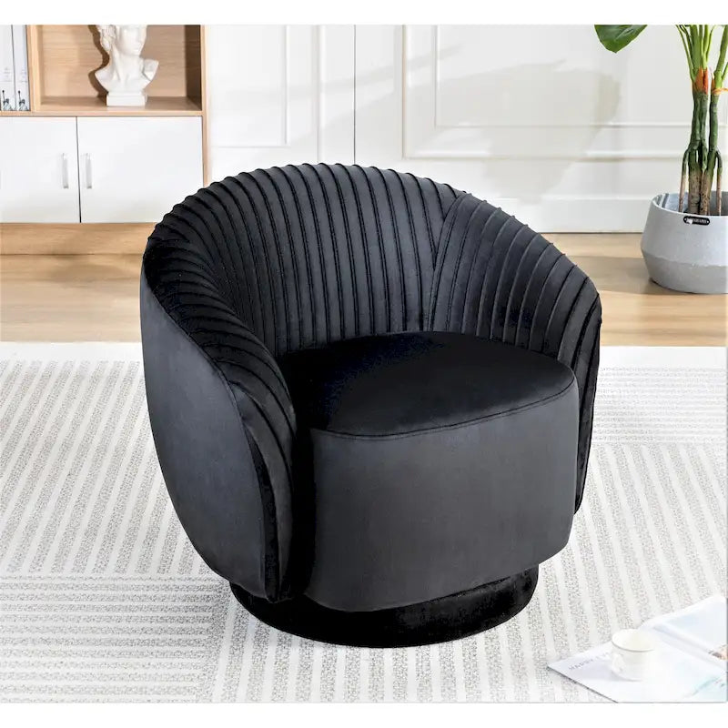 Petit fauteuil pivotant Milvo en velours