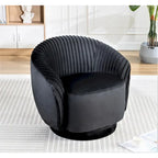 Petit fauteuil pivotant Milvo en velours