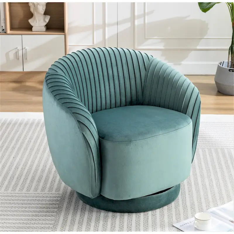 Petit fauteuil pivotant Milvo en velours