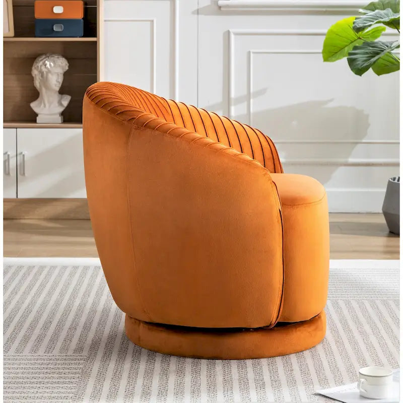 Petit fauteuil pivotant Milvo en velours