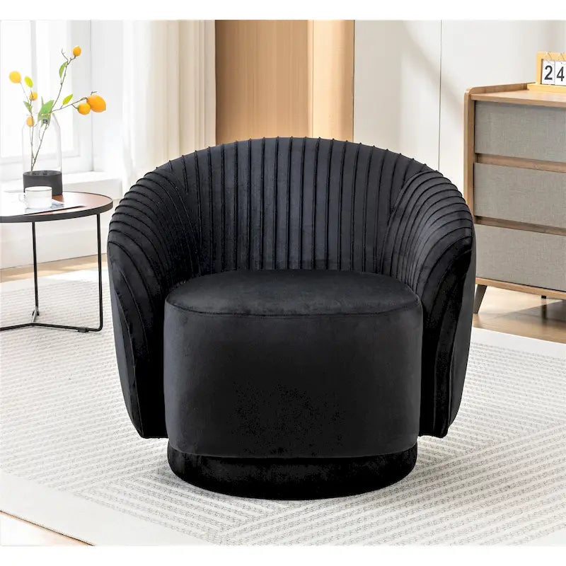 Petit fauteuil pivotant Milvo en velours