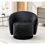 Petit fauteuil pivotant Milvo en velours