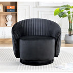 Petit fauteuil pivotant Milvo en velours