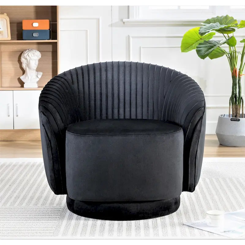Petit fauteuil pivotant Milvo en velours