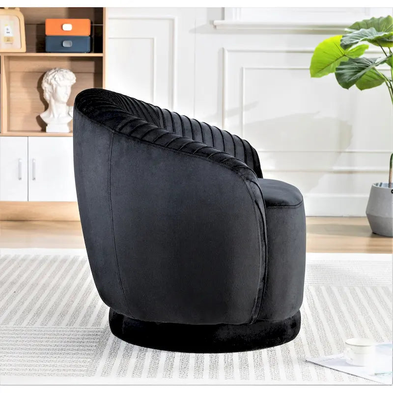 Petit fauteuil pivotant Milvo en velours