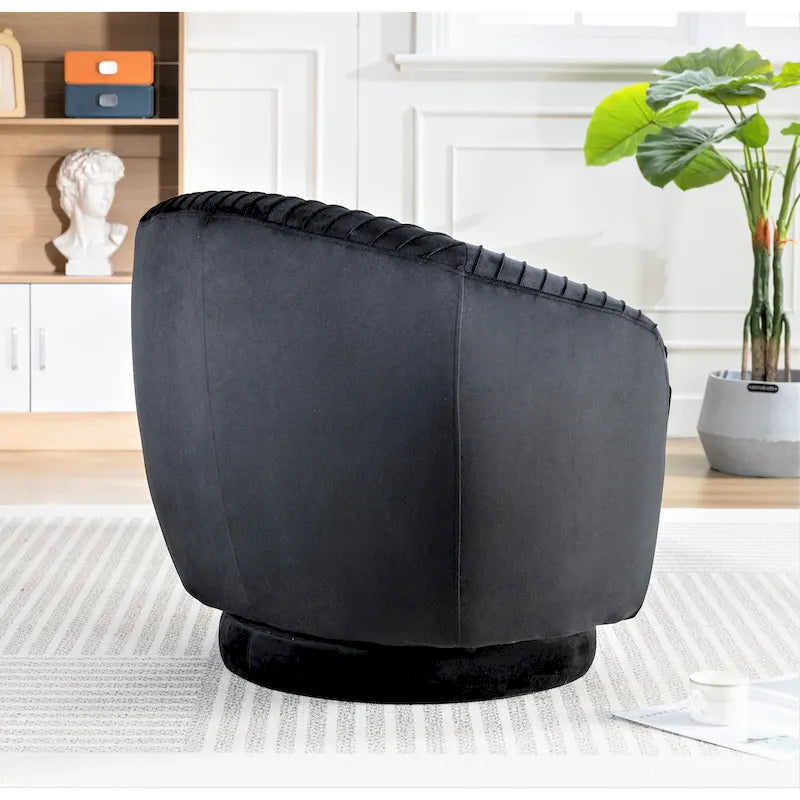 Petit fauteuil pivotant Milvo en velours