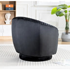Petit fauteuil pivotant Milvo en velours