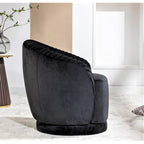 Petit fauteuil pivotant Milvo en velours