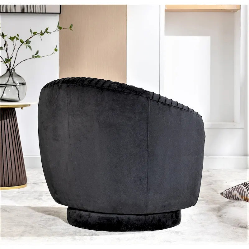 Petit fauteuil pivotant Milvo en velours
