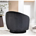 Petit fauteuil pivotant Milvo en velours
