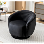 Petit fauteuil pivotant Milvo en velours