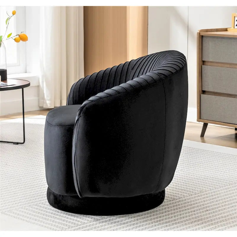 Petit fauteuil pivotant Milvo en velours