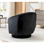 Petit fauteuil pivotant Milvo en velours
