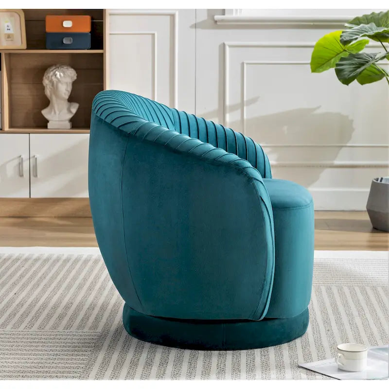 Petit fauteuil pivotant Milvo en velours