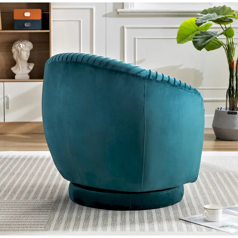 Petit fauteuil pivotant Milvo en velours