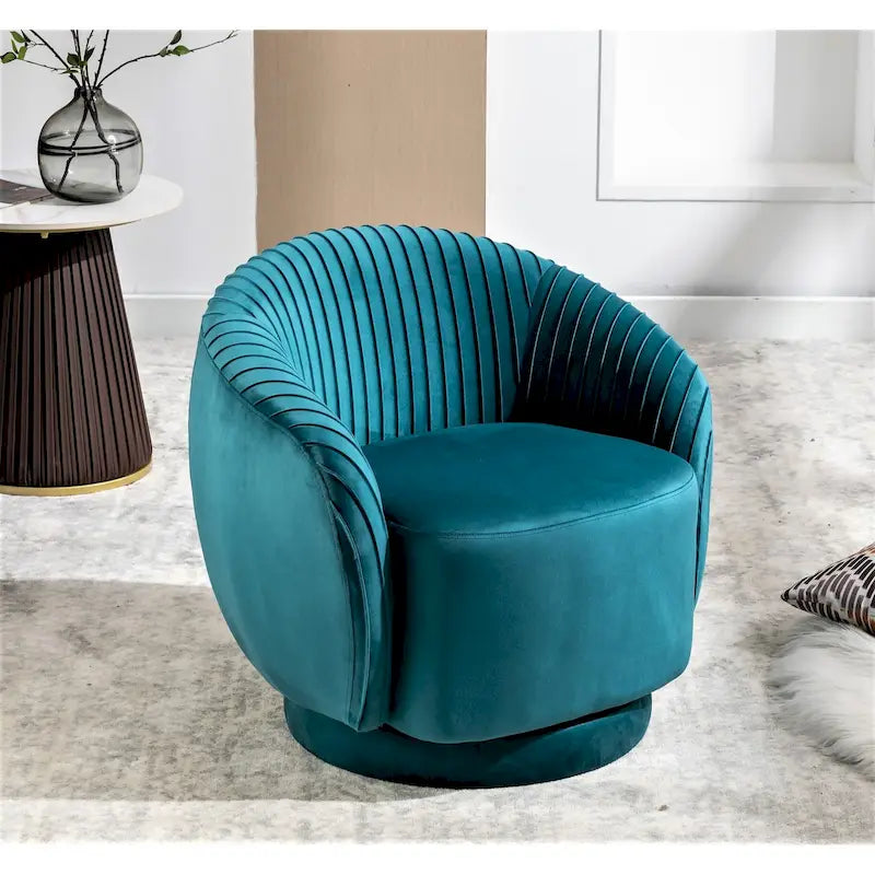 Petit fauteuil pivotant Milvo en velours