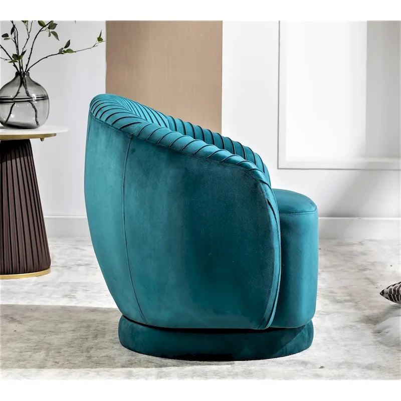 Petit fauteuil pivotant Milvo en velours