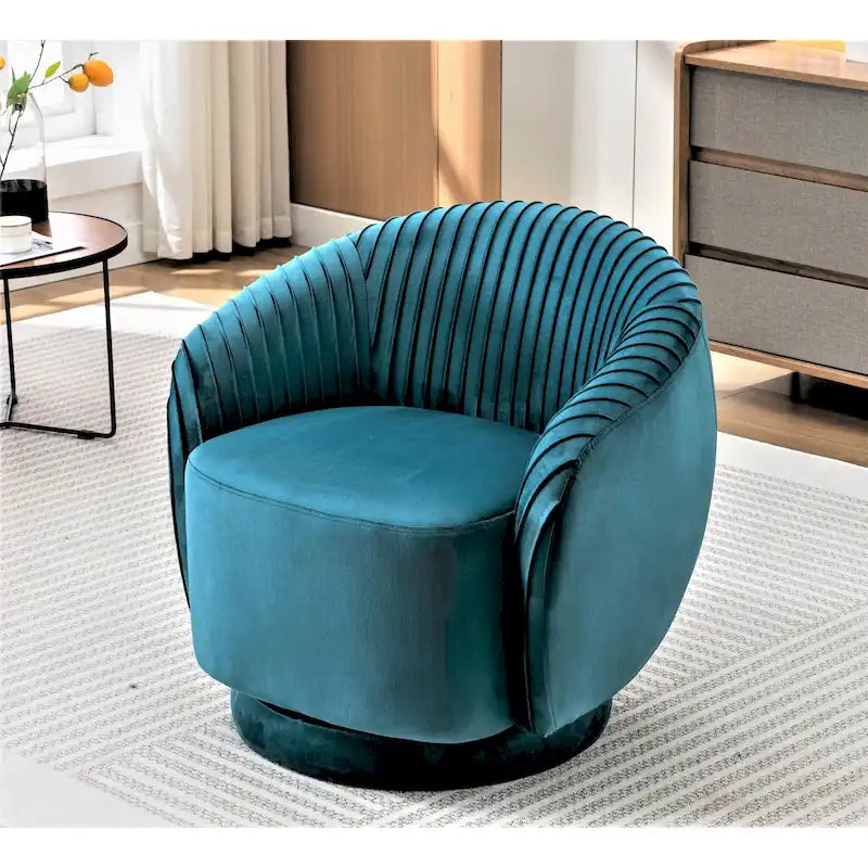 Petit fauteuil pivotant Milvo en velours