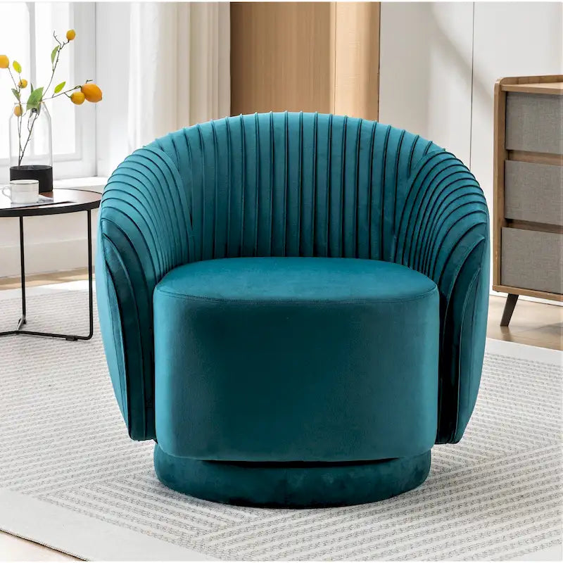Petit fauteuil pivotant Milvo en velours