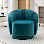 Petit fauteuil pivotant Milvo en velours