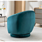 Petit fauteuil pivotant Milvo en velours