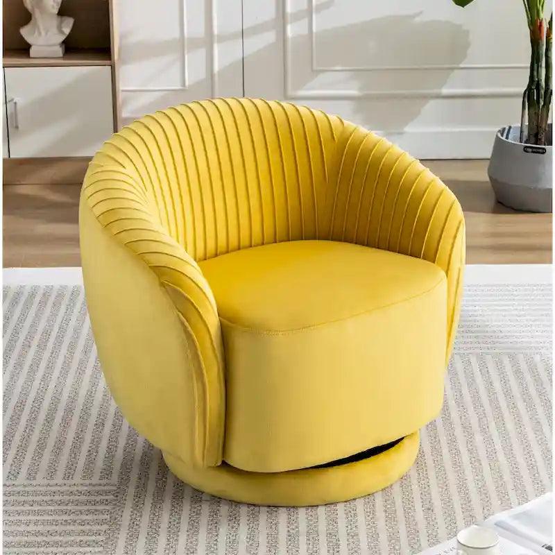 Petit fauteuil pivotant Milvo en velours