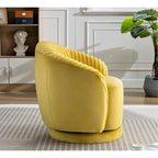 Petit fauteuil pivotant Milvo en velours