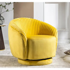 Petit fauteuil pivotant Milvo en velours