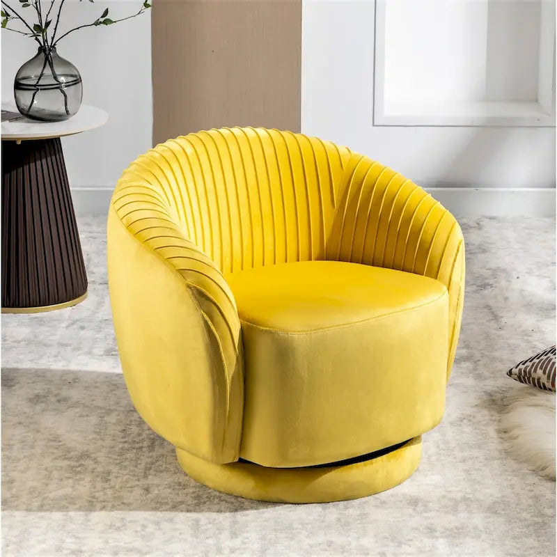 Petit fauteuil pivotant Milvo en velours