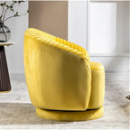 Petit fauteuil pivotant Milvo en velours