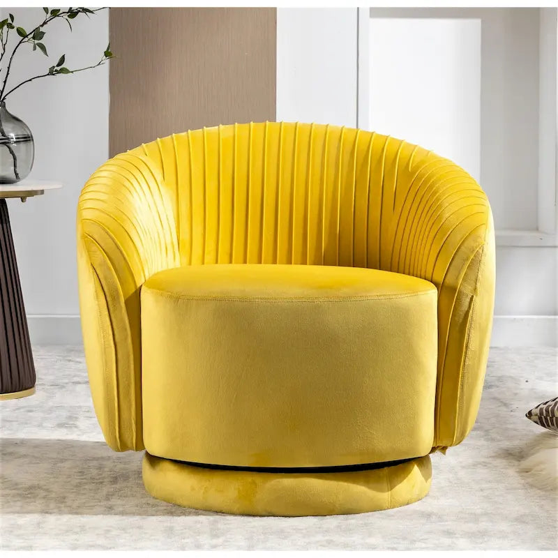 Petit fauteuil pivotant Milvo en velours
