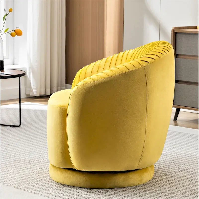 Petit fauteuil pivotant Milvo en velours