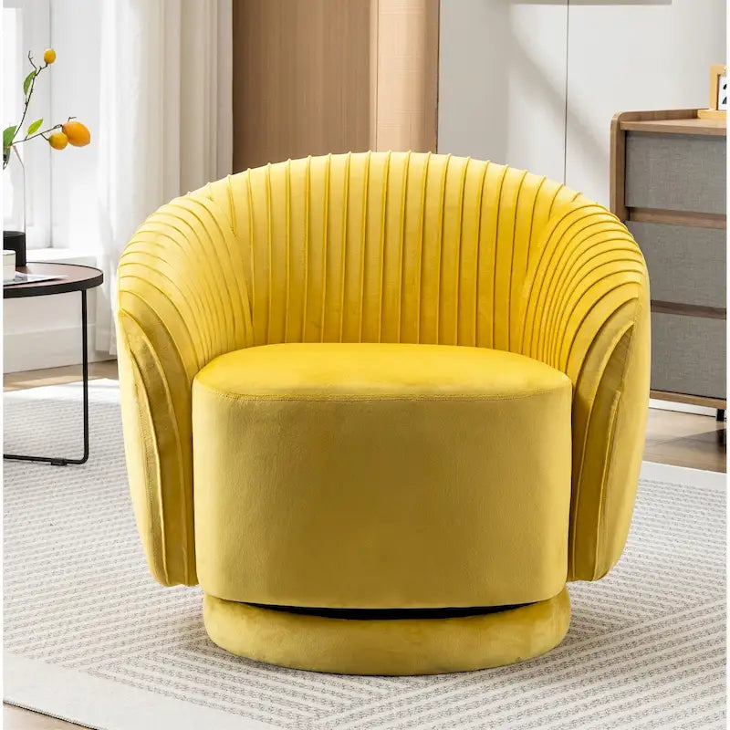 Petit fauteuil pivotant Milvo en velours