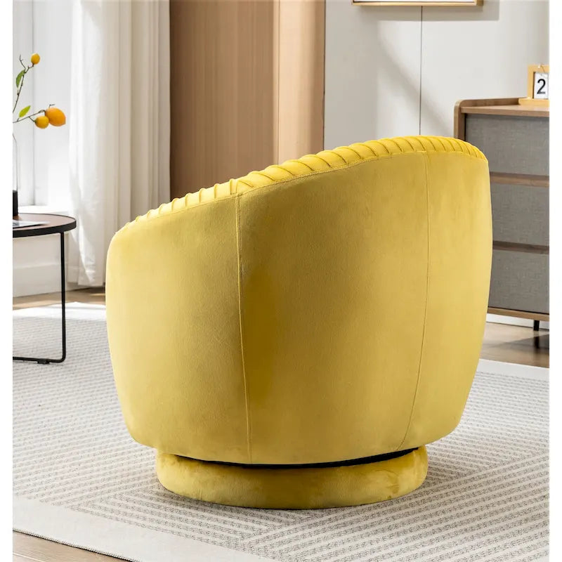 Petit fauteuil pivotant Milvo en velours