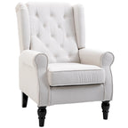 Fauteuil d'appoint HOMCOM Copper Grove Guanta à pieds en bois capitonnés