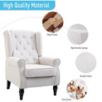 Fauteuil d'appoint HOMCOM Copper Grove Guanta à pieds en bois capitonnés