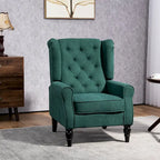 Fauteuil d'appoint HOMCOM Copper Grove Guanta à pieds en bois capitonnés