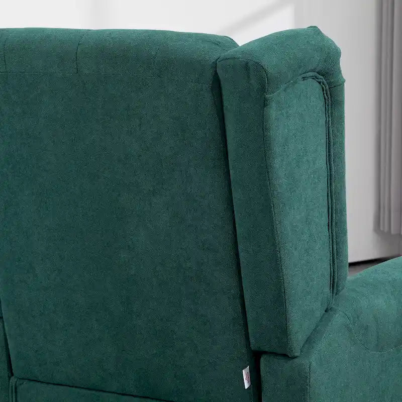 Fauteuil d'appoint HOMCOM Copper Grove Guanta à pieds en bois capitonnés