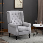 Fauteuil d'appoint HOMCOM Copper Grove Guanta à pieds en bois capitonnés