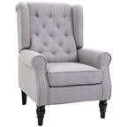Fauteuil d'appoint HOMCOM Copper Grove Guanta à pieds en bois capitonnés
