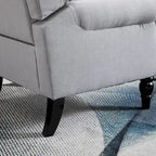 Fauteuil d'appoint HOMCOM Copper Grove Guanta à pieds en bois capitonnés