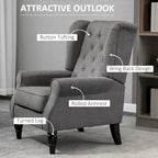 Fauteuil d'appoint HOMCOM Copper Grove Guanta à pieds en bois capitonnés