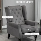 Fauteuil d'appoint HOMCOM Copper Grove Guanta à pieds en bois capitonnés