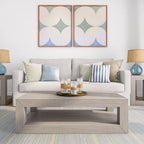 Table basse rectangulaire moderne Plank and Beam avec étagère