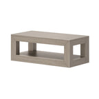 Table basse rectangulaire moderne Plank and Beam avec étagère