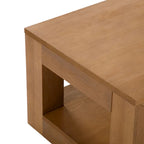 Table basse rectangulaire moderne Plank and Beam avec étagère