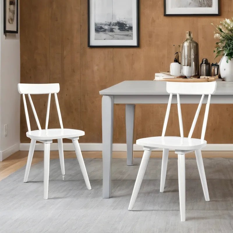 Chaises de salle à manger en bois Windsor de 17,4 pouces de large