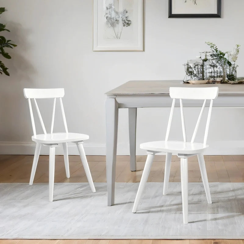 Chaises de salle à manger en bois Windsor de 17,4 pouces de large