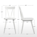 Chaises de salle à manger en bois Windsor de 17,4 pouces de large
